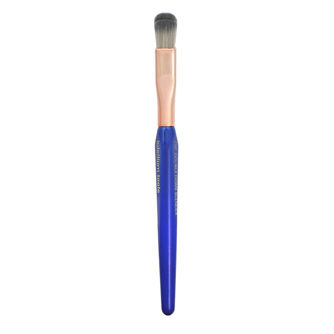 Bdellium Tools Professional Makeup Brush - Golden Triangle 792 Eye Double Dome Blender - With All Vegan and Soft Synthetic Fibers, For Effortless Application and Blending (Blue, 1pc)-Velvo Beauty