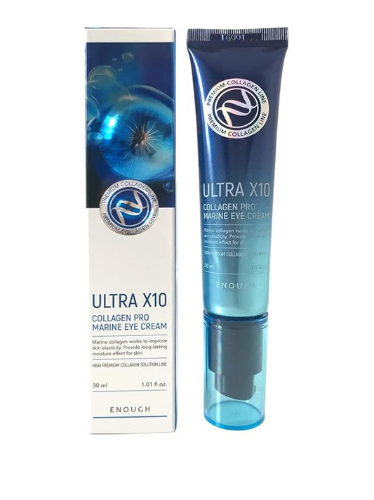 Enough Ultra X10 Collagen Pro Marine Eye Cream 1.01 fl oz (30ml) - Advanced Marine Collagen Care for Youthful Eyes-Velvo Beauty