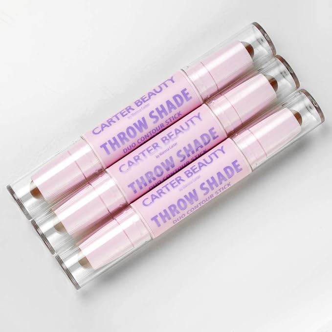 Carter Beauty By Marissa Carter Throw Shade Duo Contour Stick- Adds Definition To The Face - Conceals And Corrects The Complexion - Easily Blendable - Cruelty-Free - Medium - 0.08 Oz-Velvo Beauty