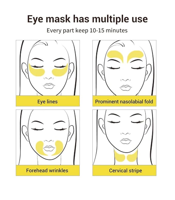 mascarillas de tratamiento ocular con colageno, Parches para el cuidado de la piel bajo los ojos de oro de 24 Kilates-Velvo Beauty