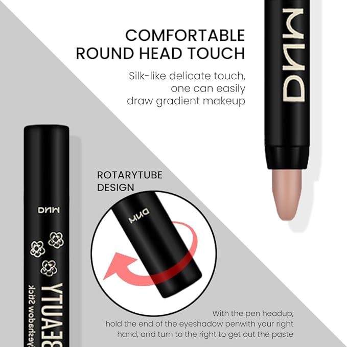 evpct Caramel Matte Cream Eye Shadow Brightener Sticks Set for Eyes, Caramel Matte Pencil Eye shadow Applicator Stick Pen Palette Makeup Waterproof sombras en crema para ojos 30#-Velvo Beauty