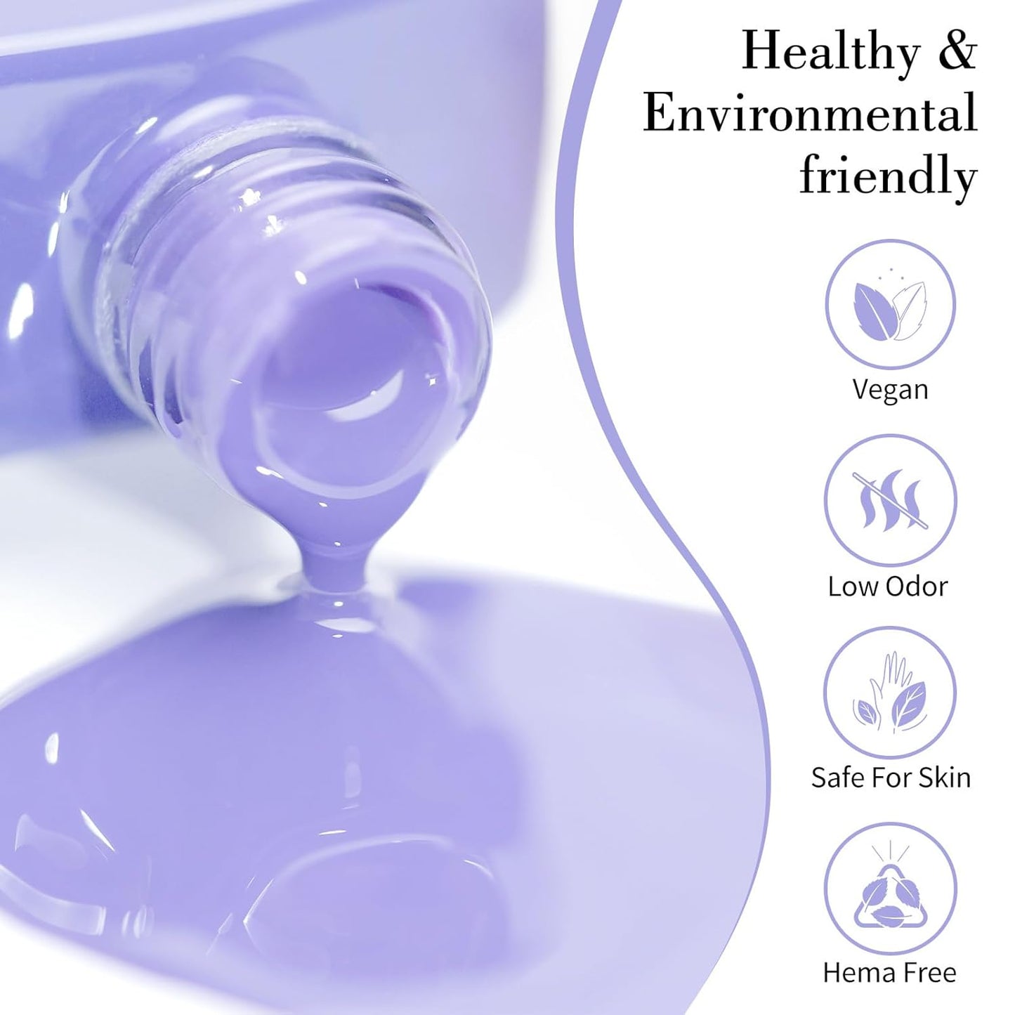 CANNI Purple Gel Polish, 1Pcs Cold Purple Nail Polish Gel High Gloss Soak Off UV Nail French Nail Manicure Salon DIY-Velvo Beauty