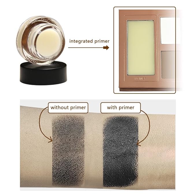 Eye Makeup Eyeshadow Palette with eye shadow primers black white highlighter Matte Shimmer Pallet 12 Natural Nude Colors Make Up Gift Kit-Velvo Beauty