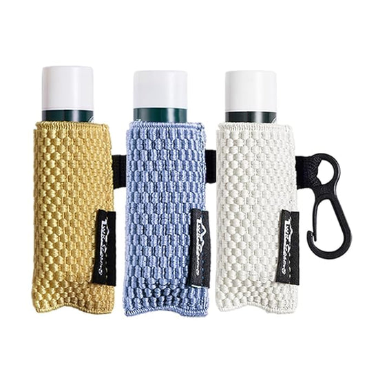 WKieason Lip Balm Sleeves Holder Keychain 3pcs Clip on Chapstick Keychain Holder Pouch Tight-Knit Elastic Lipstick Key Chain Holder-Velvo Beauty