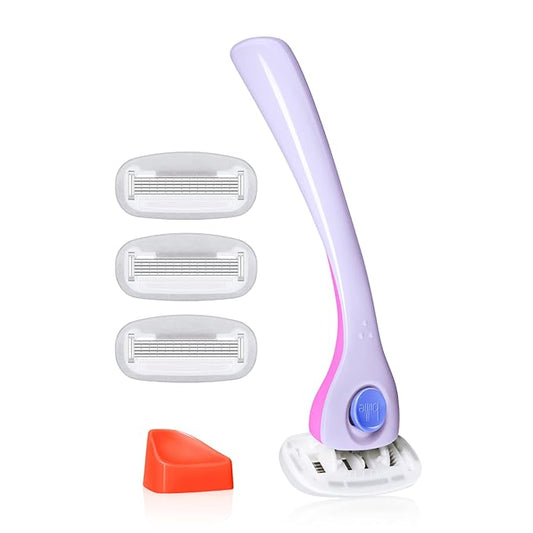 Billie Razors for Women Shave Kit – Women’s Razor + 4 x 5-Blade Razor Refills + Magnetic Holder – DreamPop-Velvo Beauty
