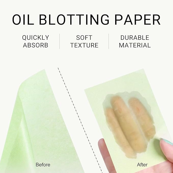 KYDA 200 Sheets Oil Blotting Paper with Mirror and Puff, Refills Included, Face Oil Absorbing Sheets, Oil Control Paper, Absorb Excess Oil, Makeup Friendly-Velvo Beauty