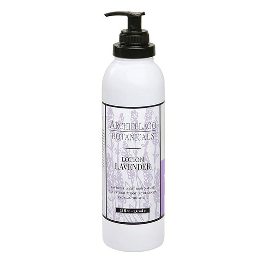 Archipelago Botanicals Lavender Lotion, Luxurious and Hydrating Lotion for Soft and Nourished Skin, Scented Body Lotion Free from Parabens, Phthalates and GMOs (18 oz)-Velvo Beauty