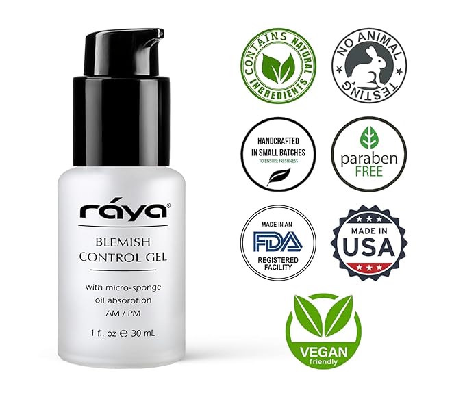 RAYA Blemish Control Gel (703) | Oil Controlling Facial Treatment Serum for Oily and Break-Out Prone Skin | Helps Reduce and Clear Up Blemishes-Velvo Beauty