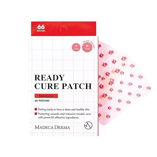 MADECA DERMA Ready Cure Patch Intensive – Powerful Hydrocolloid Patches for Rapid Acne Healing & Skin Renewal, Multi-Size for Targeted Blemish Treatment, Long-Lasting Protection (66 Patches / 10,12mm)-Velvo Beauty