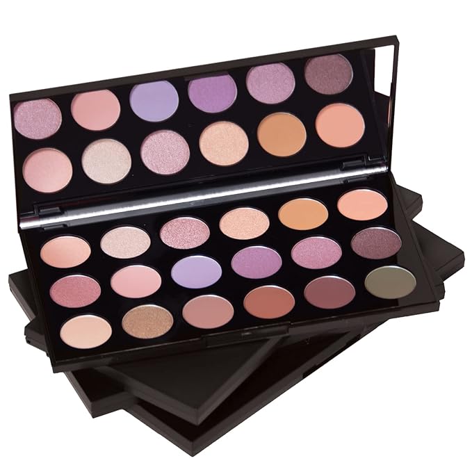 Palladio Ultimate Pro Eyeshadow Makeup Palette with Mirror, 18 High-Pigmented Powder Colors, Matte, Shimmer, Metallic, Satin Finishes, SHANNON DE LIMA-Velvo Beauty