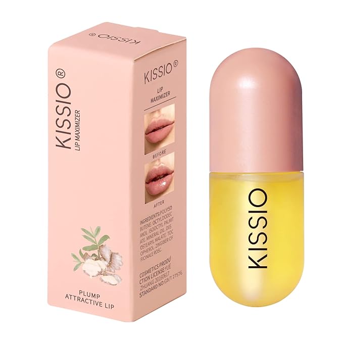 KISSIO Lip Plumper,Natural Lip Plumper for Day Use,Lip Plumping Gloss Make Lips Fuller and Moisturizing 5.5ml-Velvo Beauty