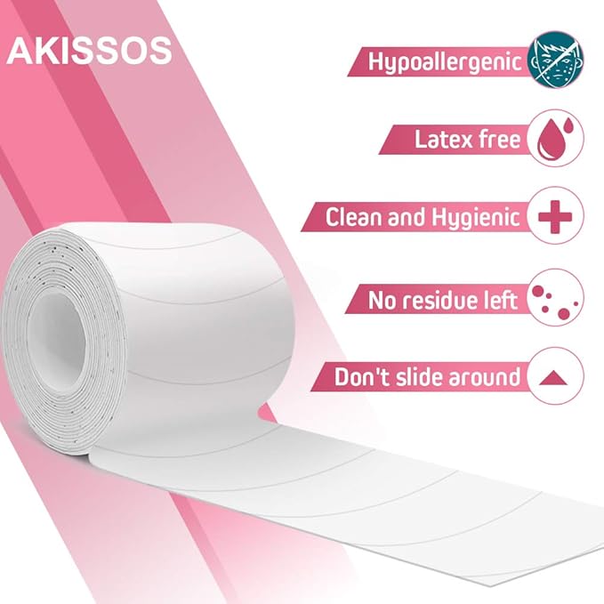 Foam Eye Pads for Eyelash Extensions - Akissos 125 PCS Pre Cut Medical Foam Tape Under Eye Pads Lash Extension Supplies Beauty Tools Lint Free Hypoallergenic No Latex Waterproof-Velvo Beauty
