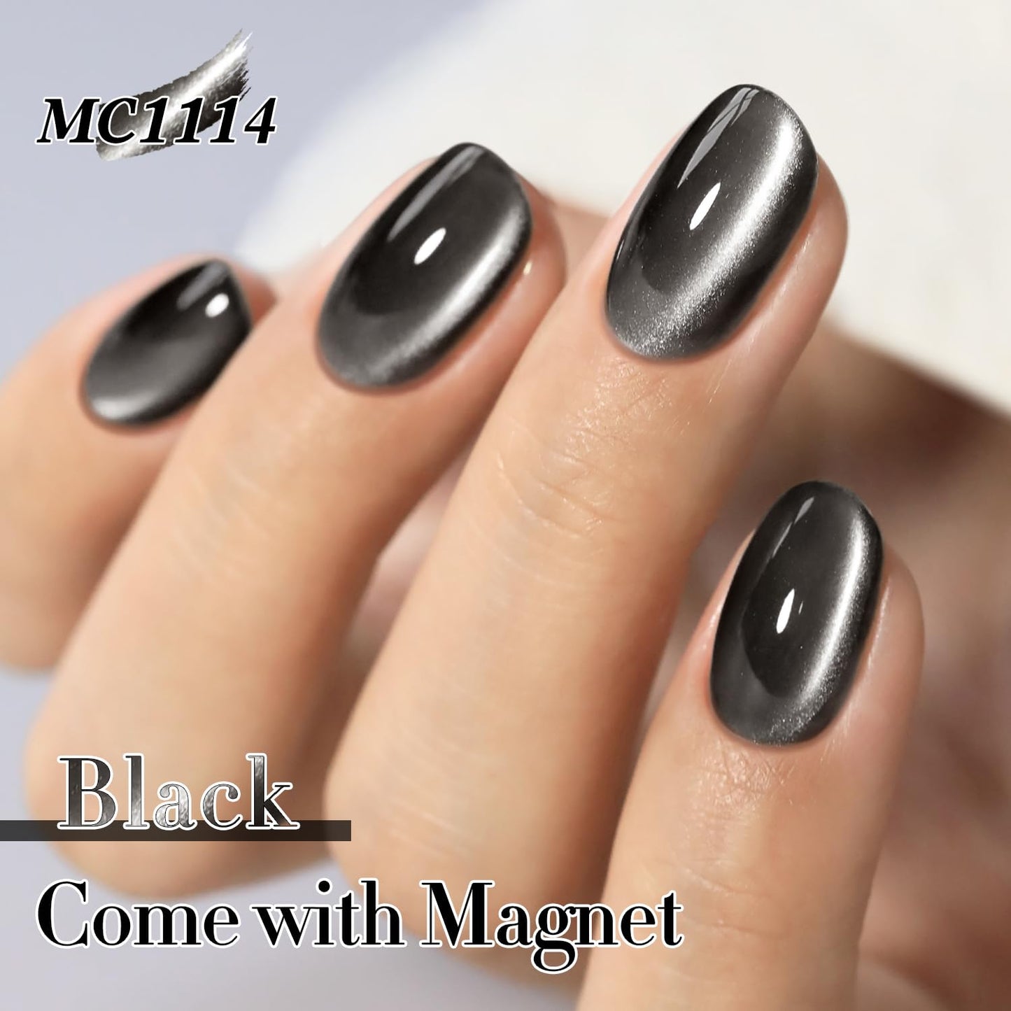 Double Rhythm Cat Eye Gel Polish Set 6 Colors Shimmer Glitter with Magnet Holographic Reflective Magnetic UV Gel Polish Art Kit (Black Burgundy Green Navy 6-Kit 41)-Velvo Beauty