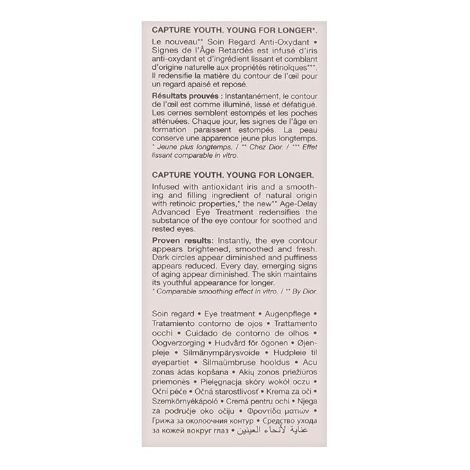 Christian Capture Youth Age-Delay Advanced Eye Treatment, 0.5 Ounce/15ml-Velvo Beauty