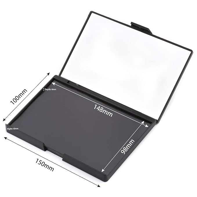 Empty Magnetic Plastic Eyeshadow Makeup Palette with 15Pcs Adhesive Empty Palette Metal Stickers for Eyeshadow Lipstick Blush Powder-Velvo Beauty