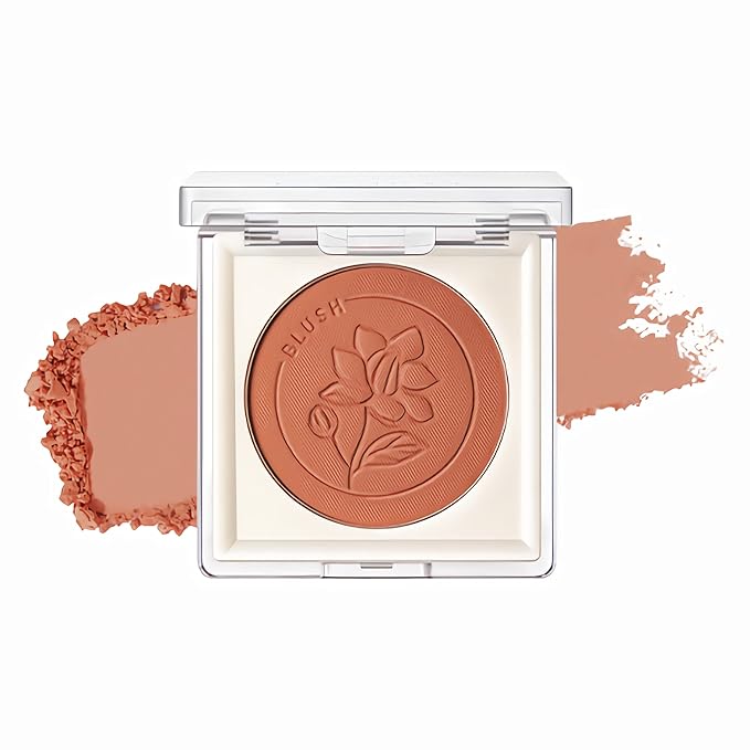 FOCALLURE Powder Palette Blush, Matte Mineral Blush Powder, Bright Shimmer Face Blush Makeup, Contour and Highlight Blush Palette, Highly Pigmented, Long Lasting, Waterproof, Blendable, #501-Velvo Beauty