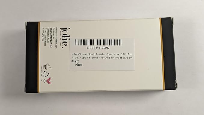 Jolie Mineral Liquid Powder Foundation SPF 15 1 Fl. Oz. Hypoallergenic - For All Skin Types (Cream Beige)-Velvo Beauty