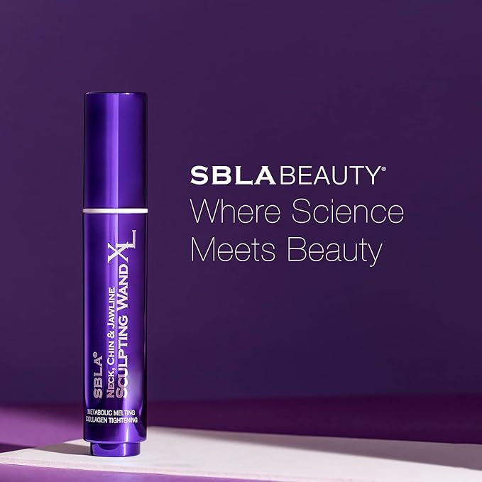 SBLA Neck, Chin & Jawline Sculpting Wand XL – Melts Neck Fat Under The Chin & Along Jowls, Lifts & Sculpts The Entire Area & Reduces Lines, Boosts Collagen Production-Velvo Beauty