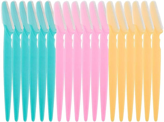 18 Pcs Eyebrow Razors Shaper, Safety Facial Hair Remover Face Shaver Trimmer, Exfoliating Dermaplaning Tool for Women and Men-Velvo Beauty