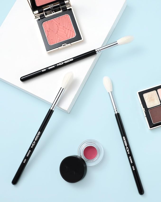 Eyeshadow Brush Fluffy Big Blending Brush Goat Bristles Soft Smugde for Powder Cream Liquid Eyeshadow for Eye Makeup Black (E838)-Velvo Beauty