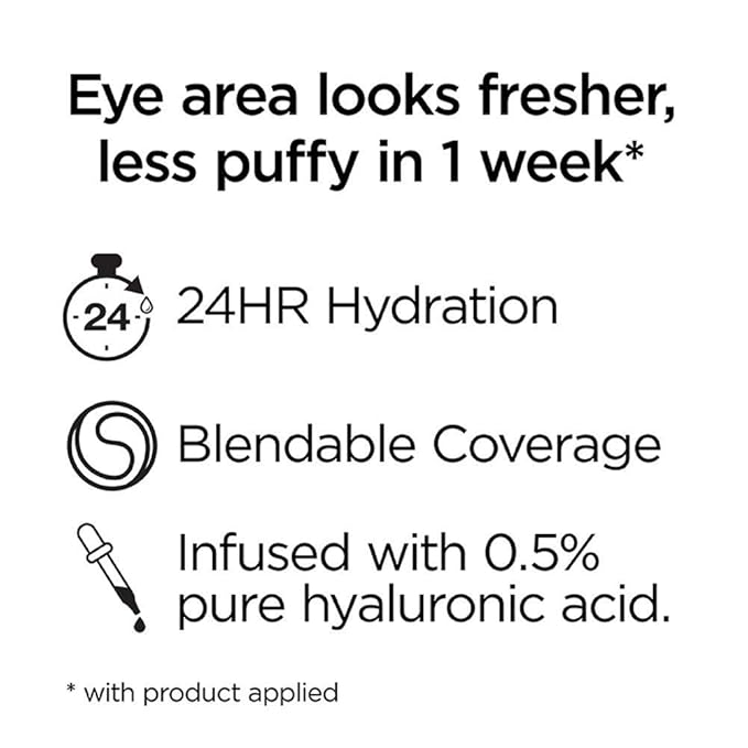 L’Oréal Paris True Match Eye Cream in a Concealer, 0.5% hyaluronic acid, Deep C9-10, 0.4 fl. oz.-Velvo Beauty