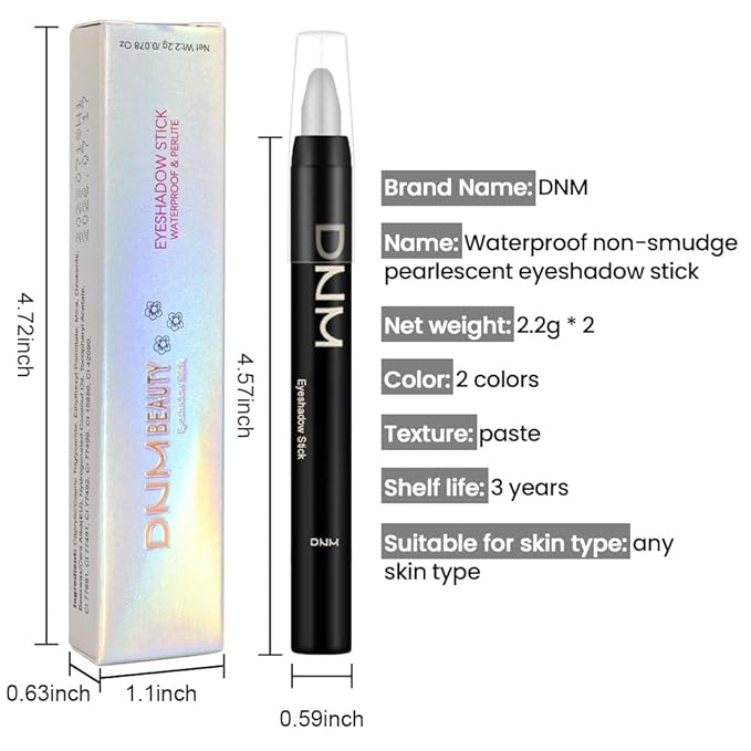 Kaely 2Pcs Cream Eyeshadow Stick Set for Eyes,Rose Gold & Beige Gold Shimmer Pen,Eye Brightener Halloween Makeup,sombras para ojos,Smooth Eye Shadow Highlighter Crayon Pencil Waterproof,05+15