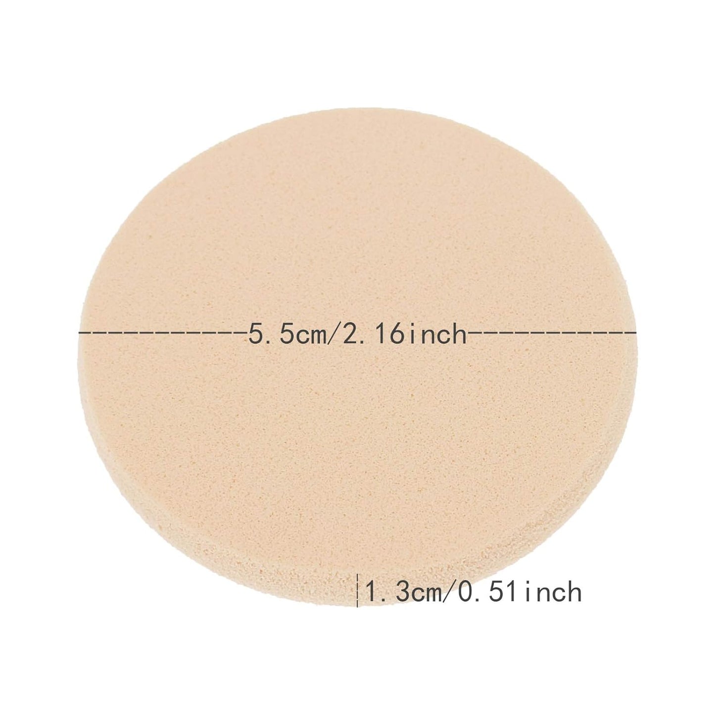 25 Pcs Women's Round Soft Makeup Beauty Eye Face Foundation Blender Facial Smooth Powder Puff Cosmetics Blush Applicators Sponges Use for Dry and Wet-Velvo Beauty