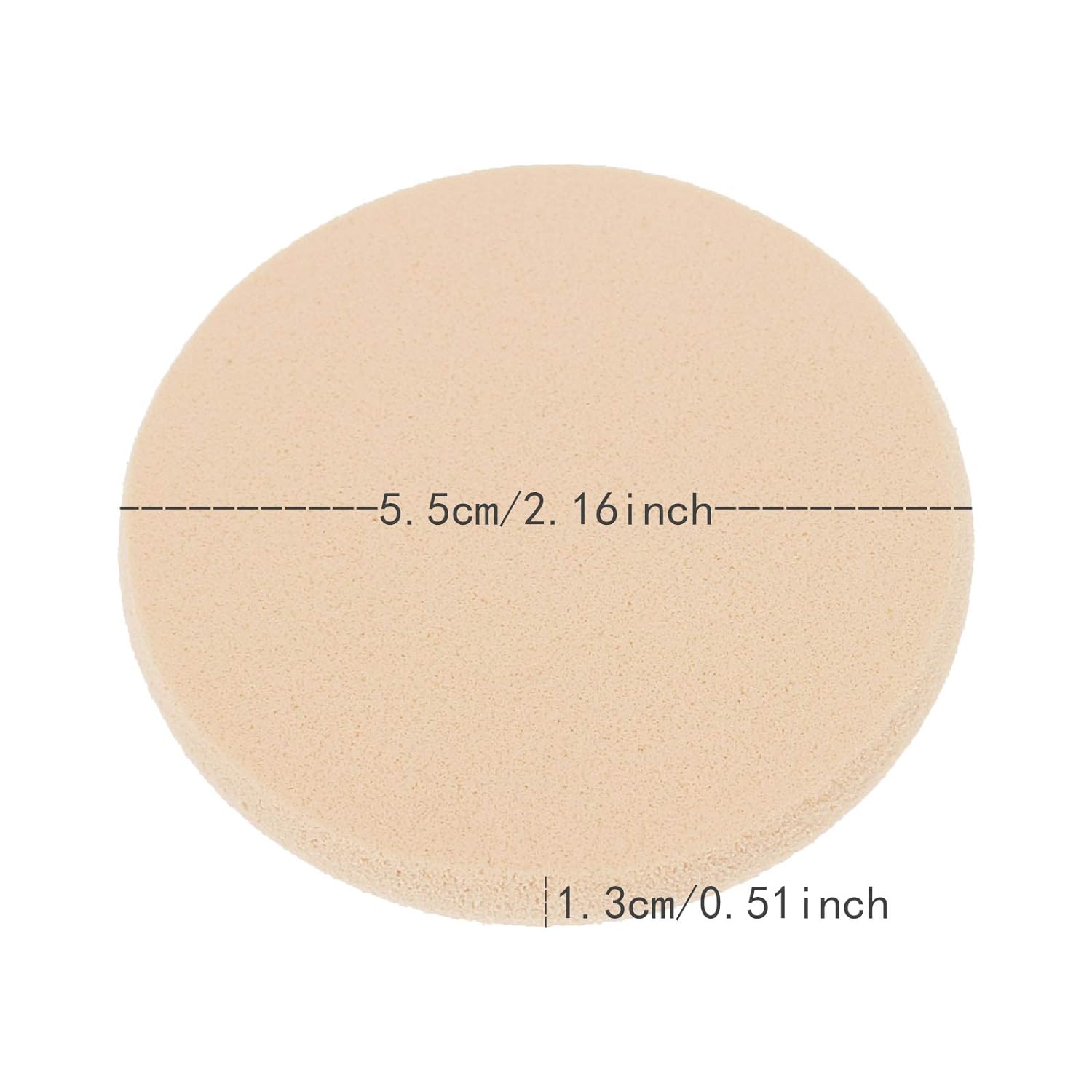 25 Pcs Women's Round Soft Makeup Beauty Eye Face Foundation Blender Facial Smooth Powder Puff Cosmetics Blush Applicators Sponges Use for Dry and Wet-Velvo Beauty