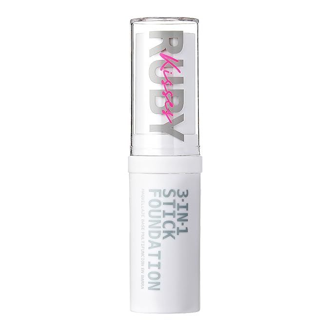 Ruby Kisses Natural Full Coverage 3-In-1 Stick Foundation. Easy to Apply, Hydrating, Lightweight, Long Lasting, Concealer and Contour Stick for Face Makeup (Caramel)-Velvo Beauty