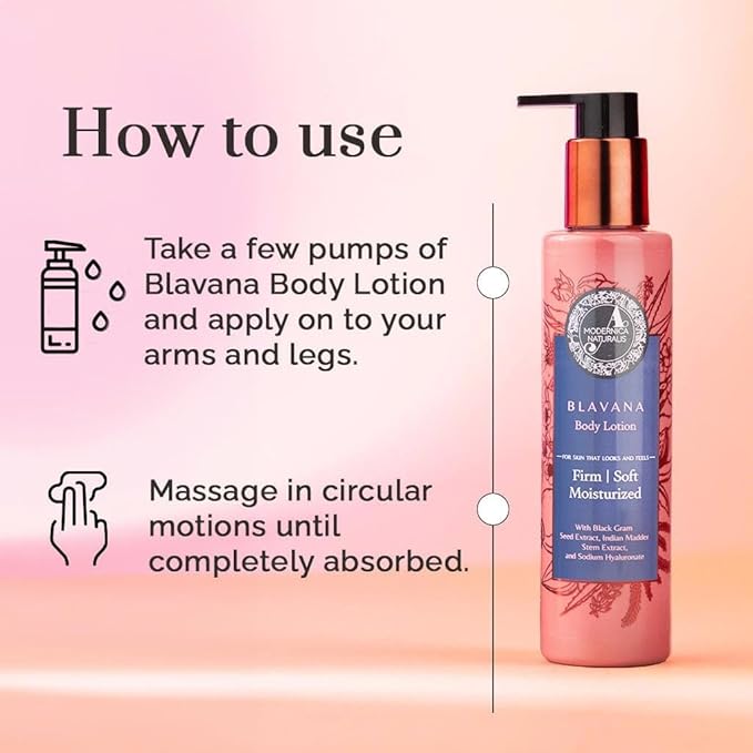 A. Modernica Blavana Body Lotion | Ayurvedic-Based Moisturizer for Dry, Aging Skin | Enriched with Black Gram, Manjistha, Almond Oil & Sesame Seed Oil | Lightweight & Fast-Absorbing | 6.25 fl oz-Velvo Beauty