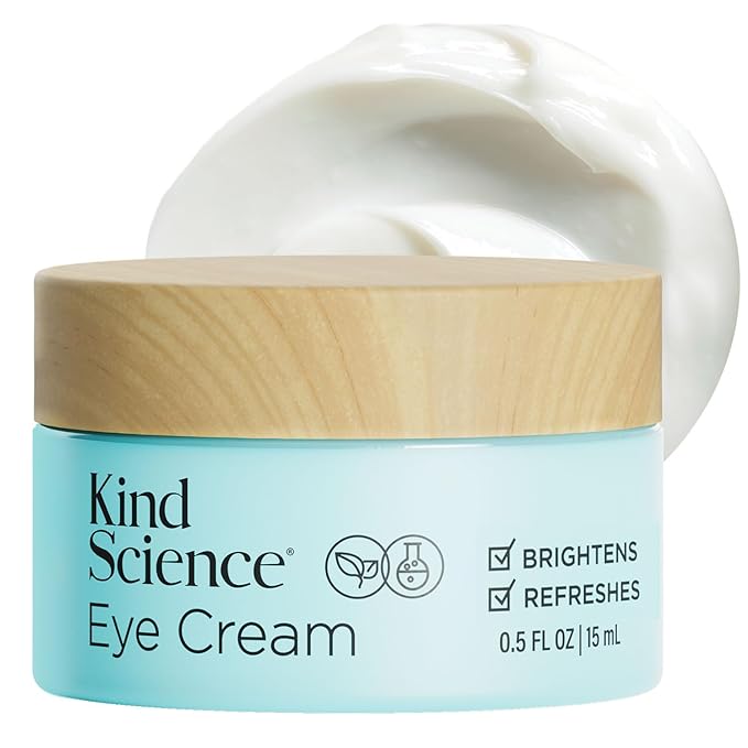 Kind Science by Ellen DeGeneres Eye Cream - Under Eye Cream to Refresh Eyes - Hydrating Eye Cream for Wrinkles Noticably Smooths & Moisturizes - Paraben, Dye & Fragrance Free, 0.5 fl oz-Velvo Beauty