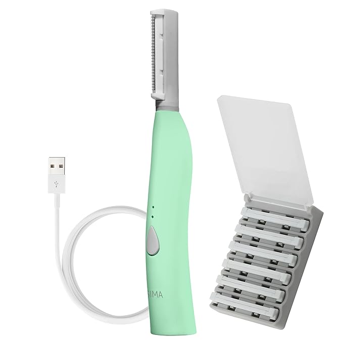 SPA SCIENCES - SIMA Patented Dermaplane Razor for Women Face – Painless 2-in-1 Facial Exfoliation & Peach Fuzz Hair Removal – Anti-Aging – 3 Speeds – Rechargeable – 7 Weeks Treatment-Velvo Beauty