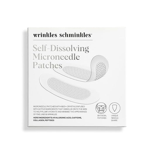 Wrinkles Schminkles Self-Dissolving Microdart Patch for Face - Target & Reduce Wrinkles, Ultimate Facial Hydration and Rejuvenation (4 pairs)-Velvo Beauty