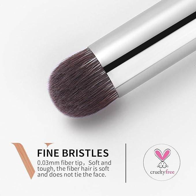 DUcare Tapered Small Concealer Brush Under Eye, Nose Contour Brush Mini Makeup Brushes Ideal for Liquid, Cream, and Powder Concealer(V03)-Velvo Beauty