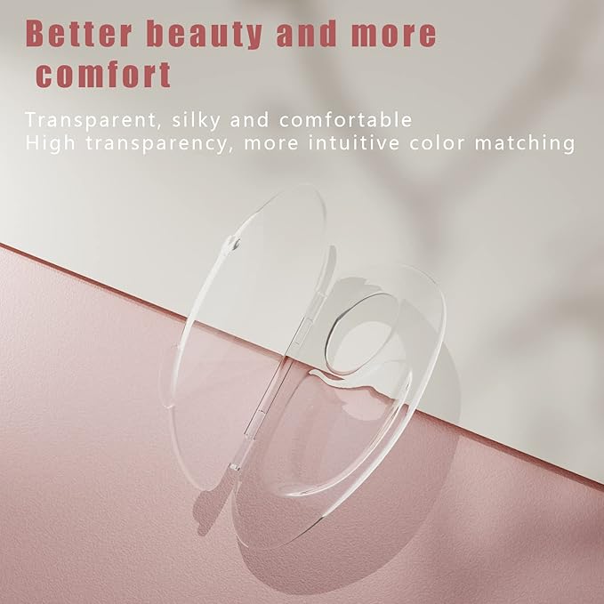 Color Palette can be 180 Degrees fold to Receive Liquid Base Makeup Color Palette Transparent Acrylic Powder Chassis Palette Nail Eyeshadow Eyelash Professional Makeup Color Palette-Velvo Beauty