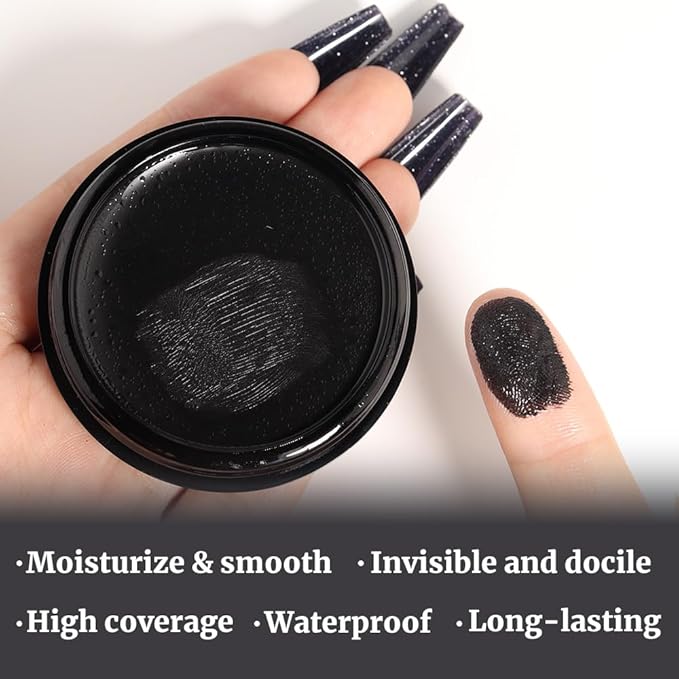 Kaely Color Correcting Concealer,Cream Pot Concealer Full Coverage,under Eye Concealer Palette for Conceals Dark Circles,Waterproof Foundation Face Makeup,11 Black-Velvo Beauty