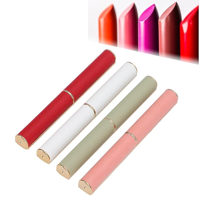 Sonew Empty Lipstick Tubes, 4Pcs Refillable DIY Lip Balm Tube Containers, Reusable Storage Containers Lip Balm Making Kit-Velvo Beauty