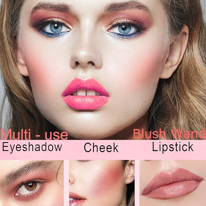 3PCS Liquid Contour Beauty Wand, Liquid Blush Highlighter Makeup Stick with Applicator, Cream Bronzer Stick Natural Matte Finish, Lightweight Blendable Cream Contour Highlighter Blush Wand-Velvo Beauty