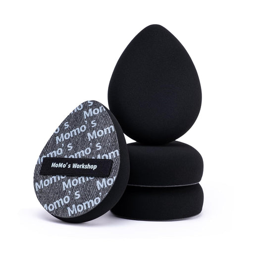 Black Denim Makeup Sponges,Blender Sponges for Foundation & Concealer, Non-Absorbent Rubycell, Large Beauty Sponge,Makeup on Details Targeted, Travel Friendly & Reusable,2pcs-Velvo Beauty