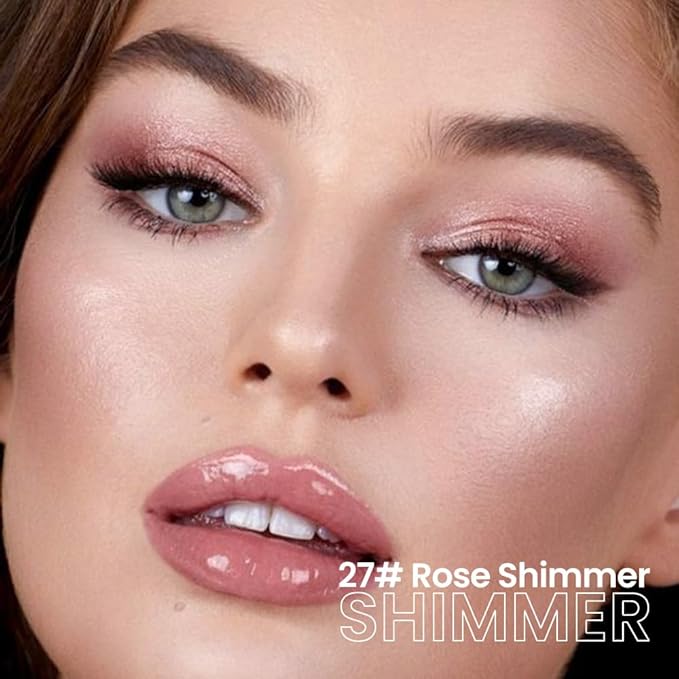 evpct Rose Shimmer Cream Eye Shadow Brightener Sticks Set for Eyes, Rose Shimmery Matte Pencil Eye shadow Applicator Stick Pen Palette Makeup Waterproof sombras en crema para ojos 27#-Velvo Beauty