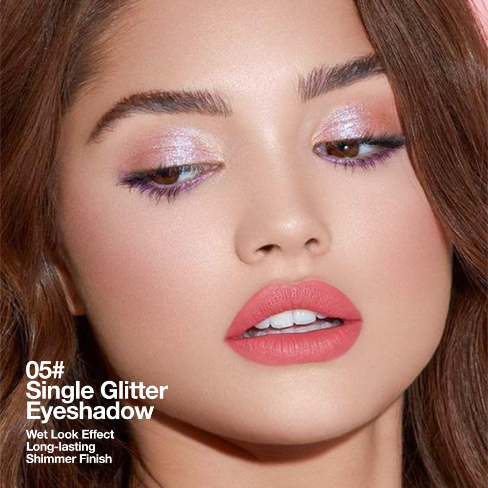 Pink Rose Gold Monochrome Shimmer Eyeshadow Palette Makeup,Long Lasting Naturing-Looking Lightweight Glitter Single Eyeshadow,Neutral Powde Eye Shadow for Older Women-Velvo Beauty