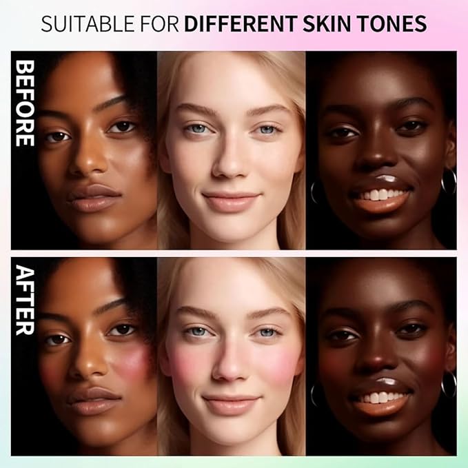 Color Changing Blush Oil, Skin's Natural PH Changing Blush for Dewy, Lightweight & Waterproof & Moisturizing Formula, Lasting Hydrating Rouge for All Skin, Easy To Blend, 6.5ml (Clear Green)-Velvo Beauty