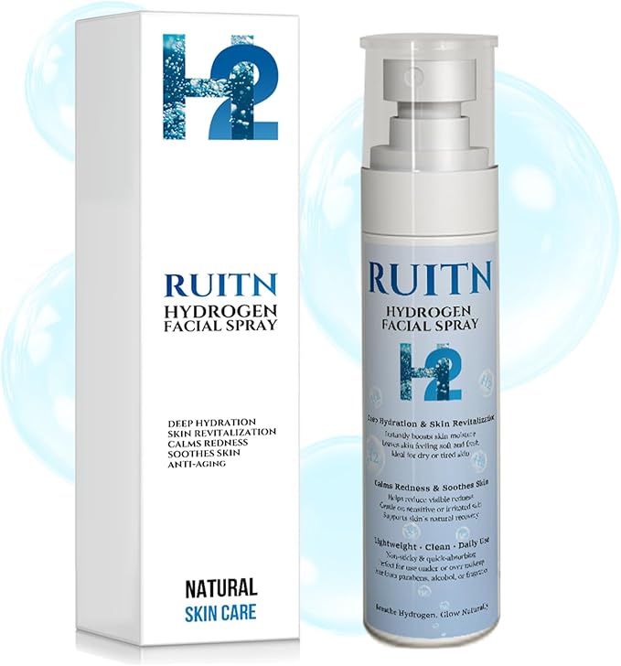 Hydrogen Face Mist Hydrating Spray,with Hydrogen Water Tablets, H2 Water Facial Spray for Deep Hydration,Anti-Aging Antioxidant Rejuvenation,Portable Design-Velvo Beauty