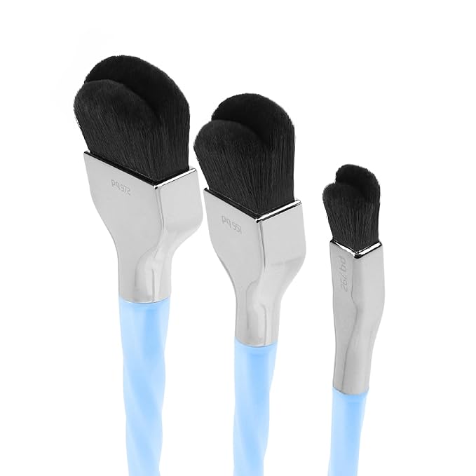 Bdellium Tools Professional Makeup Brush - Blue Double Dome Blender 3pc Brush Set-Velvo Beauty