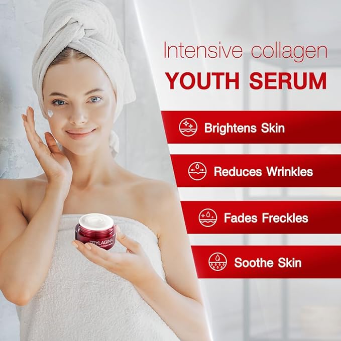 12X Age-Defying Collagen Serum, Anti Aging Face Cream, Anti Wrinkle Cream for Women, Face cream for Women, Anti Aging Skin Care, Brightening Serum, Hydration - 1.05oz-Velvo Beauty