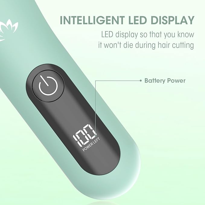 Lanumi Bikini Trimmer Women Rechargeable Body Hair Trimmer Electric Shaver Pubic Hair Grooming Kit with Charging Dock IPX7 Waterproof Wet/Dry Use (Green)-Velvo Beauty