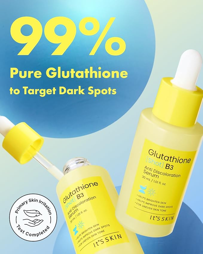 It'S SKIN Glutathione Shot B3 Serum 1.01 Fl Oz, Niacinamide Facial Serum, Dark Spot Corrector, Face Exfoliation, Hydrating Serum for Hyperpigmentation, Acne Scars, Blemish Spot, Korean Skincare-Velvo Beauty