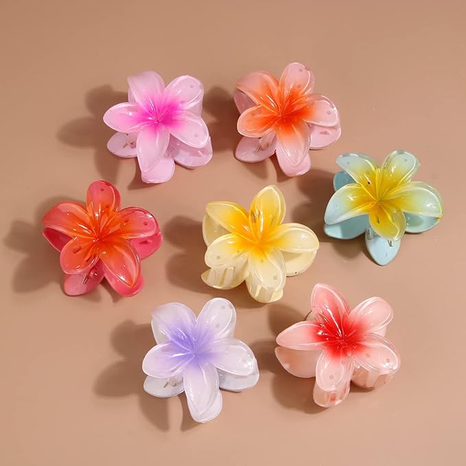 7pcs/Set Hairdressing Accessories Kit, Lovely Bear Decor Head Band, Elastic Fluffy Water Absorbent Head Hoops, Flower Shaped Hair Claw Clips, Ponytail Holders Hair Ties (White)-Velvo Beauty