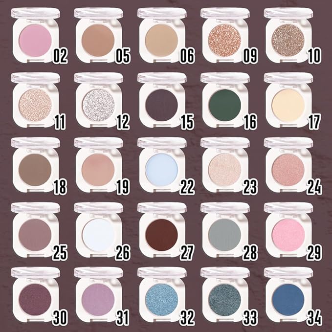 Dark Brown Single Matte Eyeshadow Makeup, Neutral Powde Eye Shadow for Older Women, Coffee Mocha Cocoa Chocolate Brown Matte Singles Eyeshadow Palette Pigmented Waterproof,Girls Eyeshadows Gift-Velvo Beauty