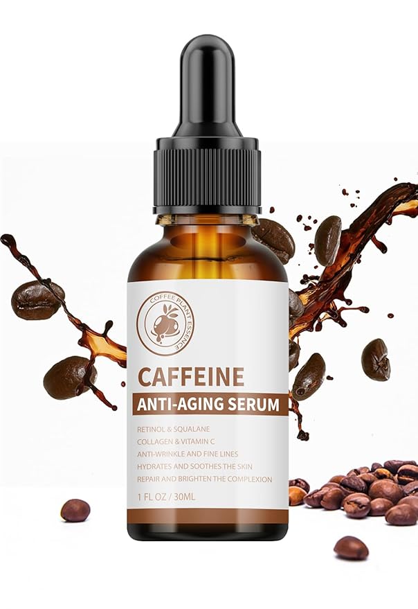 Caffeine Eye Serum Under Eye Treatment Serum for Moisturizing Anti-Aging Brightening Eye Serum, Caffeine Eye Cream for Wrinkles, Dark Spots and Dark Circles Beauty Skin Care-Velvo Beauty